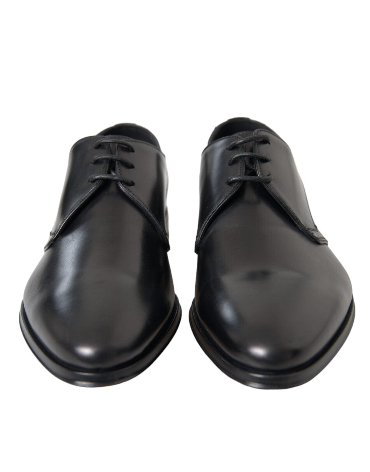 Dolce & Gabbana Black Leather Derby Formal Dress Men Shoes - Arichezz.store