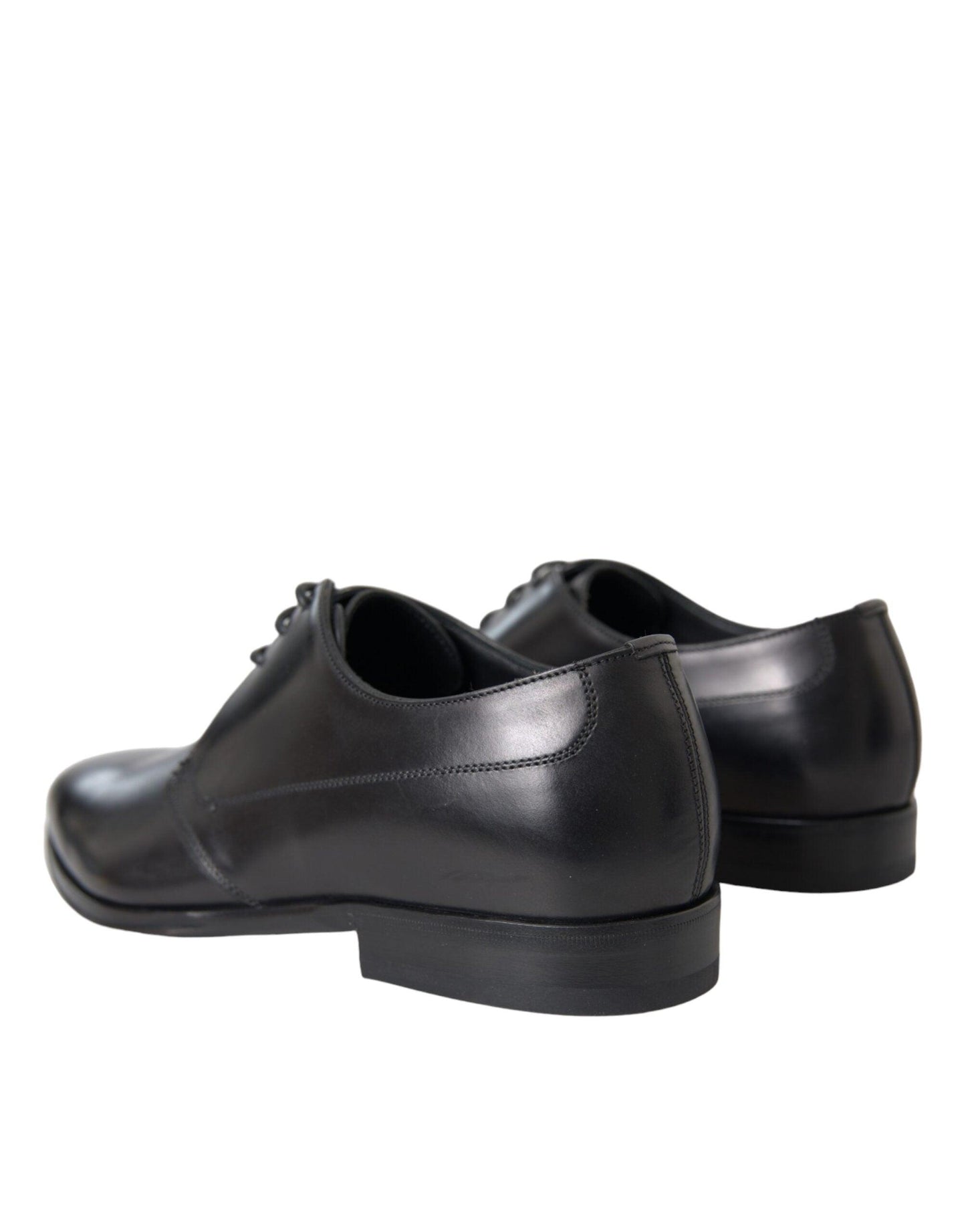 Dolce & Gabbana Black Leather Derby Formal Dress Men Shoes - Arichezz.store