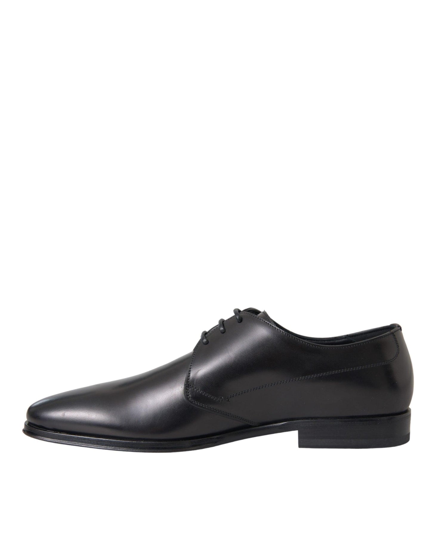 Dolce & Gabbana Black Leather Derby Formal Dress Men Shoes - Arichezz.store