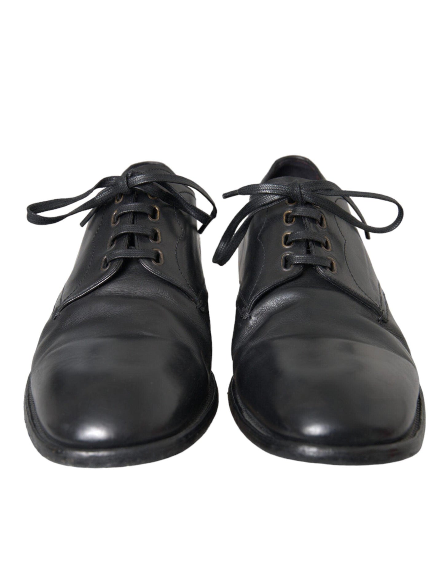 Dolce & Gabbana Black Leather Derby Formal Dress Men Shoes - Arichezz.store