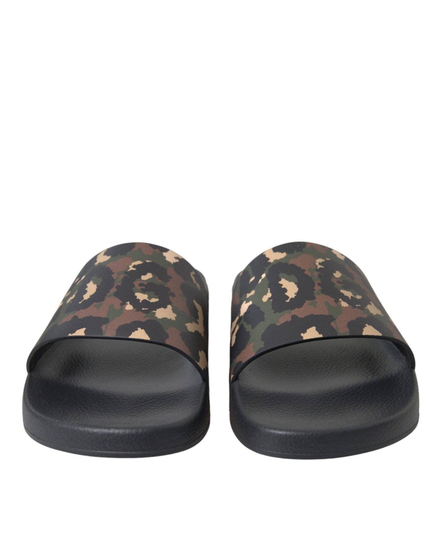 Dolce & Gabbana Multicolor Camouflage Leather Beachwear Men Shoes - Arichezz.store