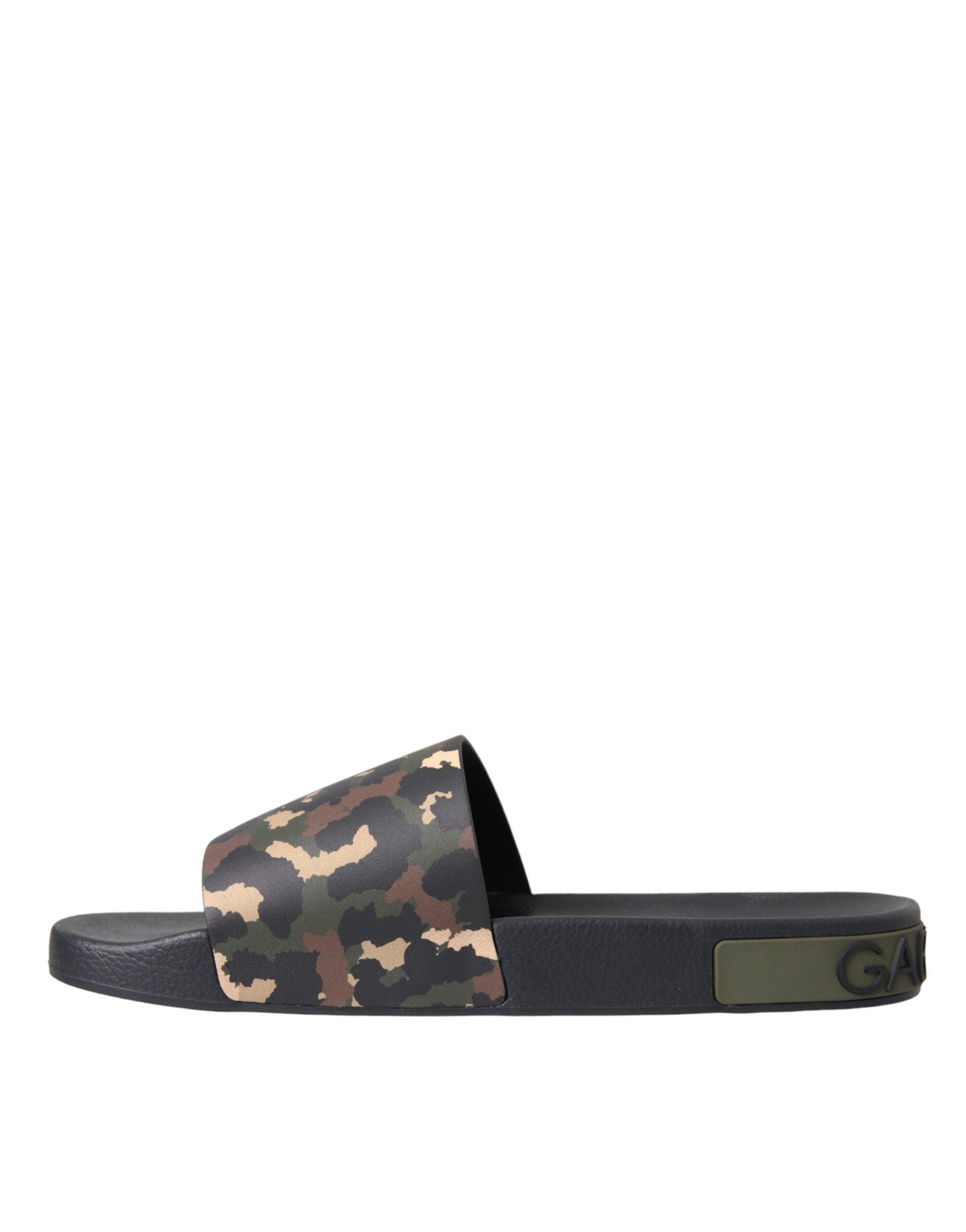 Dolce & Gabbana Multicolor Camouflage Leather Beachwear Men Shoes - Arichezz.store