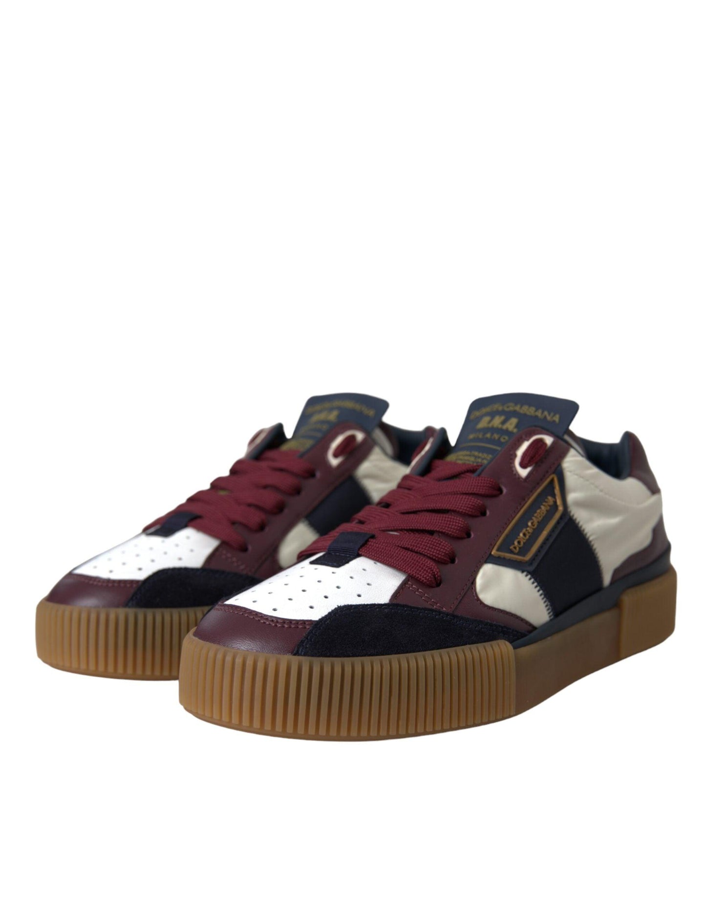 Dolce & Gabbana Multicolor Miami Leather Low Top Sneakers Shoes - Arichezz.store