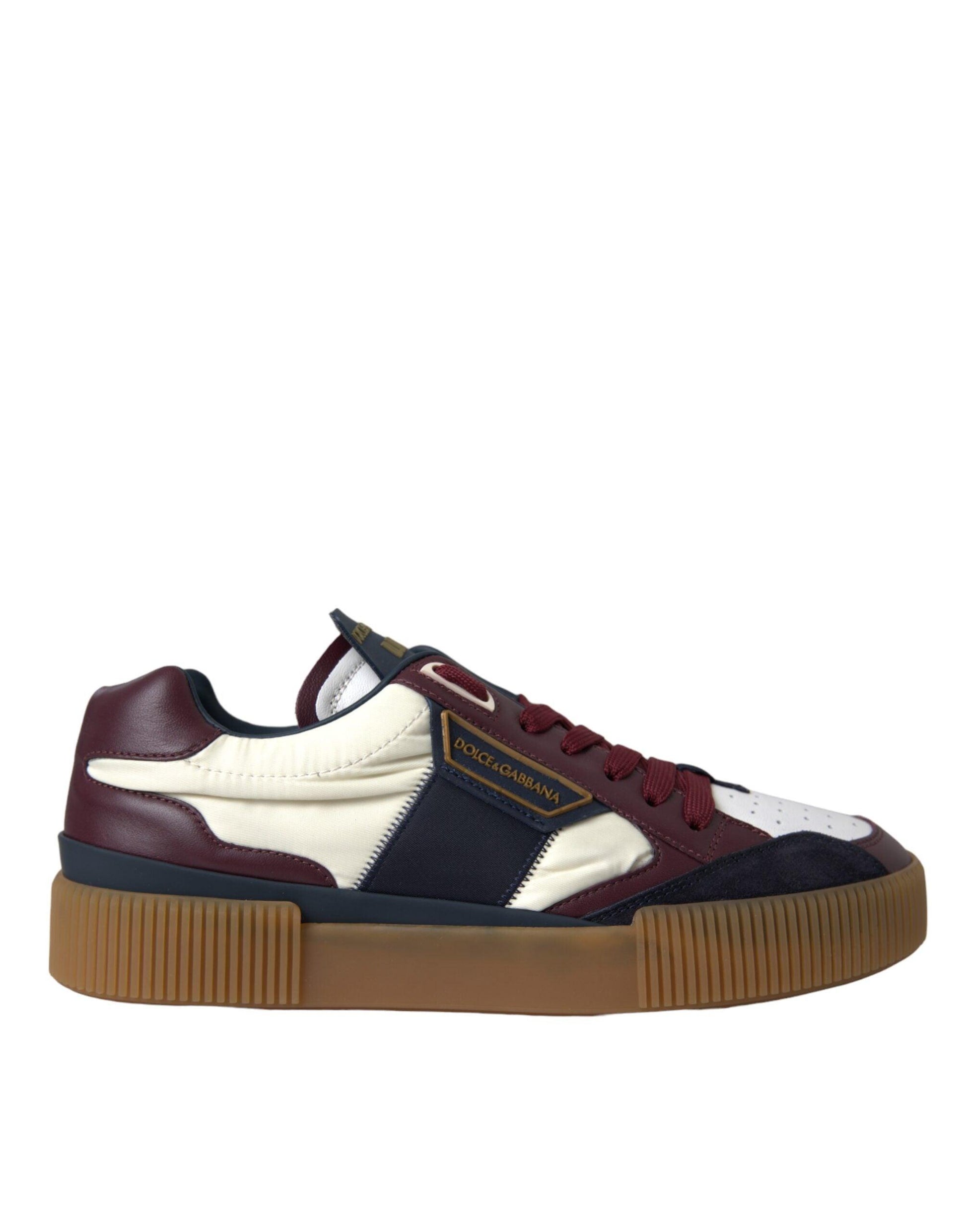 Dolce & Gabbana Multicolor Miami Leather Low Top Sneakers Shoes - Arichezz.store