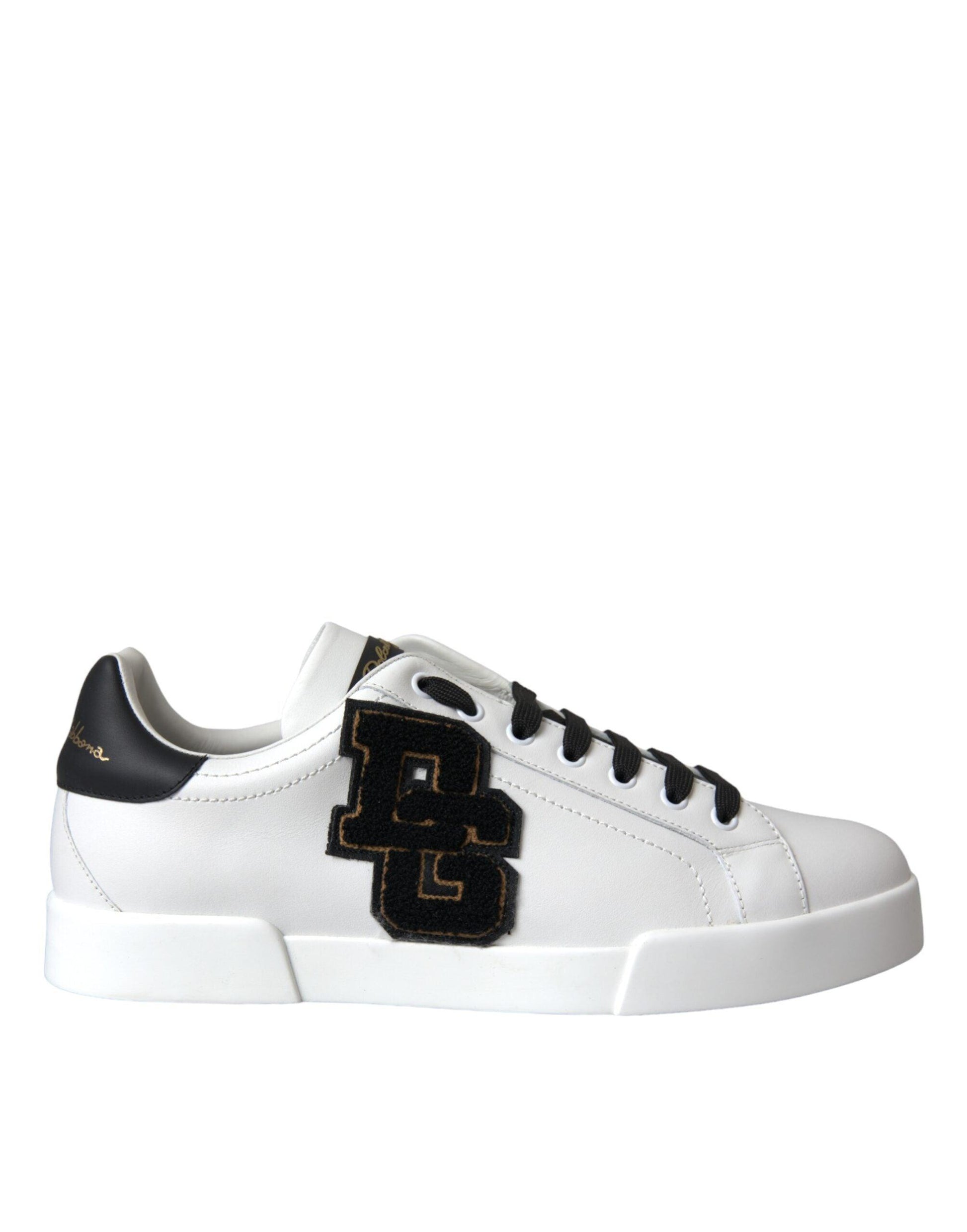 Dolce & Gabbana White Leather DG Logo Casual Low Top Sneakers Shoes - Arichezz.store