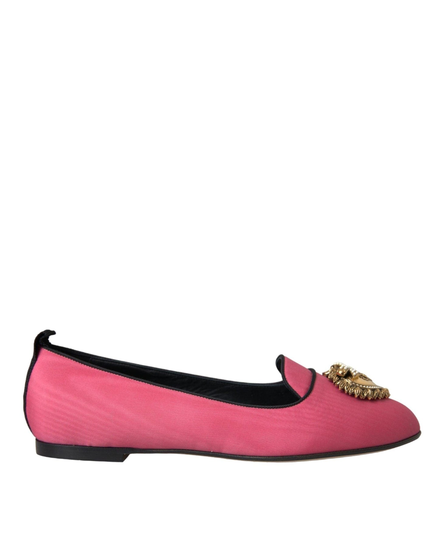 Dolce & Gabbana Pink Velvet Slip On Loafers Flats Shoes - Arichezz.store