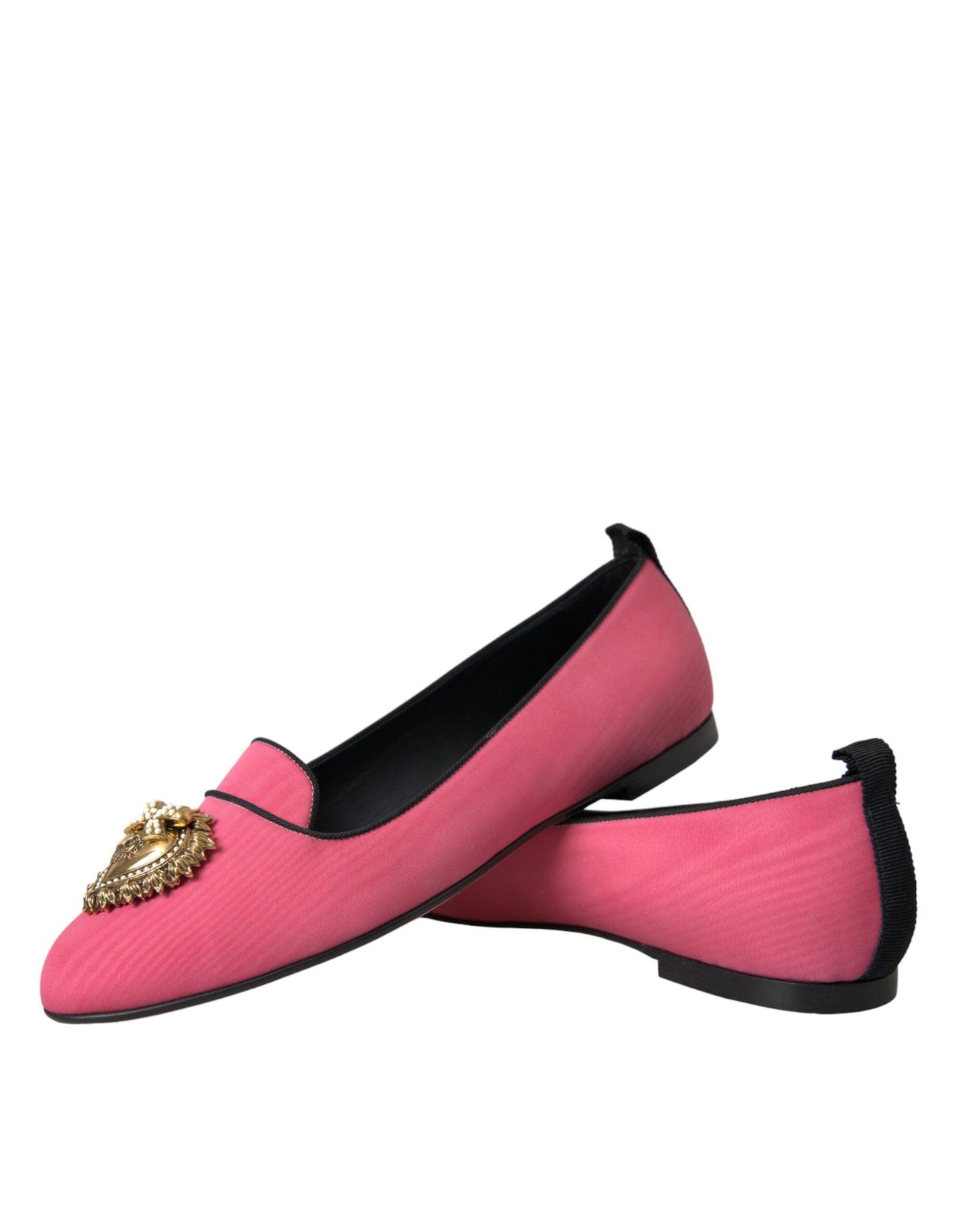 Dolce & Gabbana Pink Velvet Slip On Loafers Flats Shoes - Arichezz.store