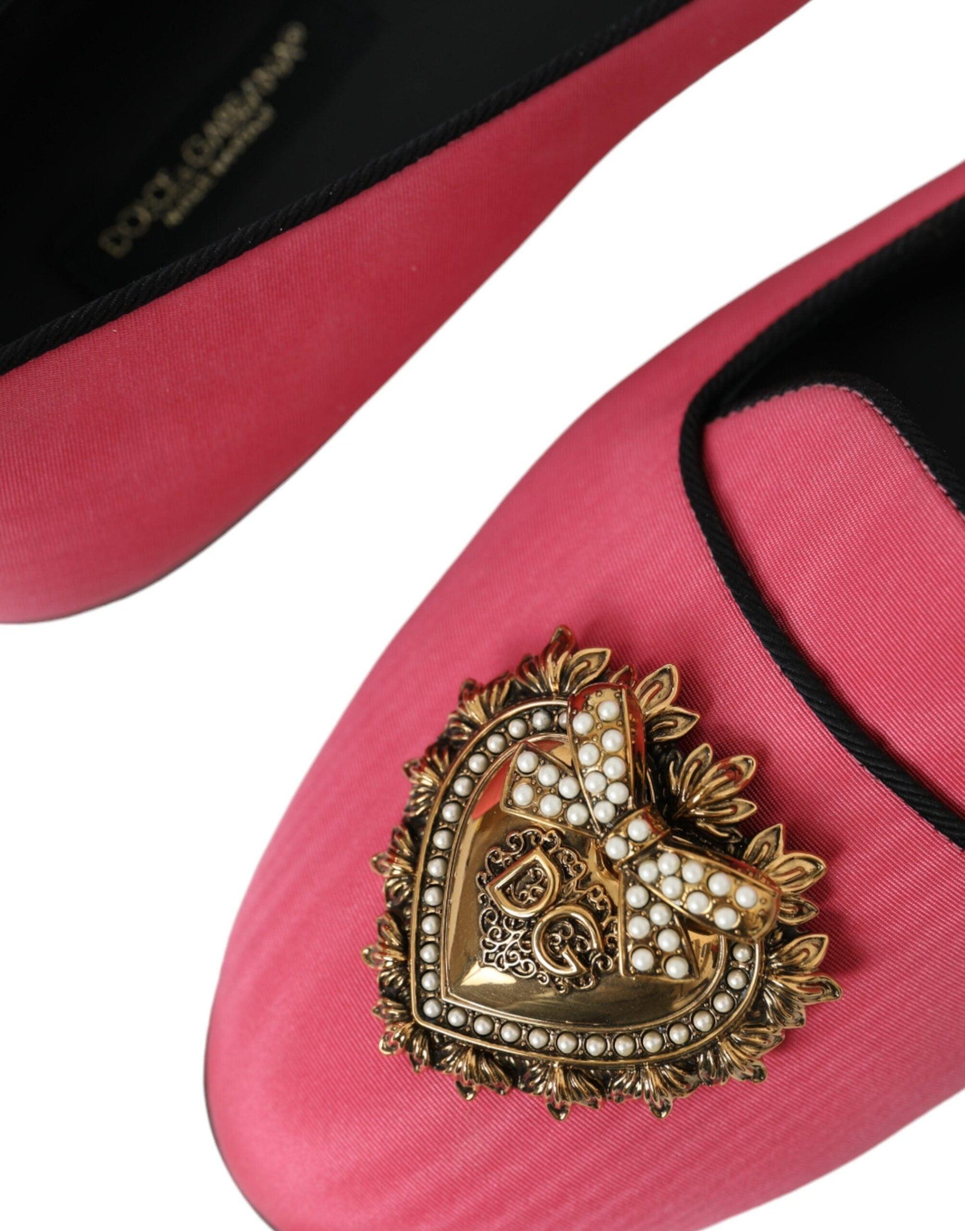 Dolce & Gabbana Pink Velvet Slip On Loafers Flats Shoes - Arichezz.store