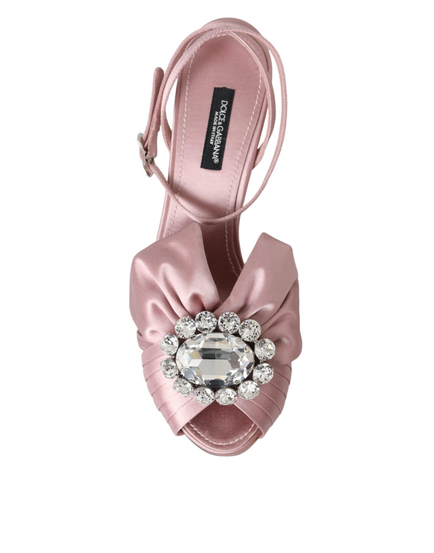 Dolce & Gabbana Pink Keira Crystal Heels Sandals Shoes - Arichezz.store