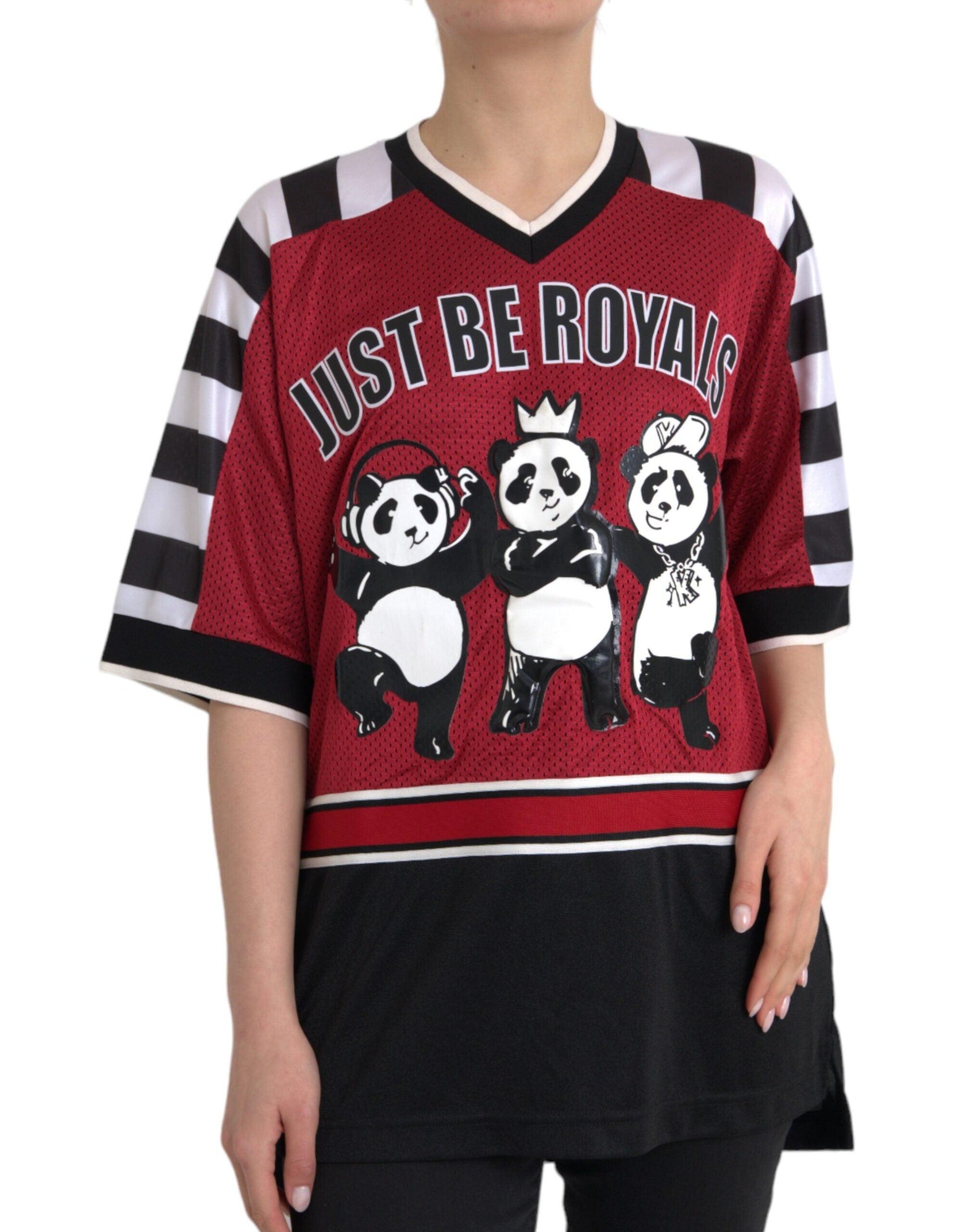 Dolce & Gabbana Multicolor Royals Panda Oversized T-shirt - Arichezz.store