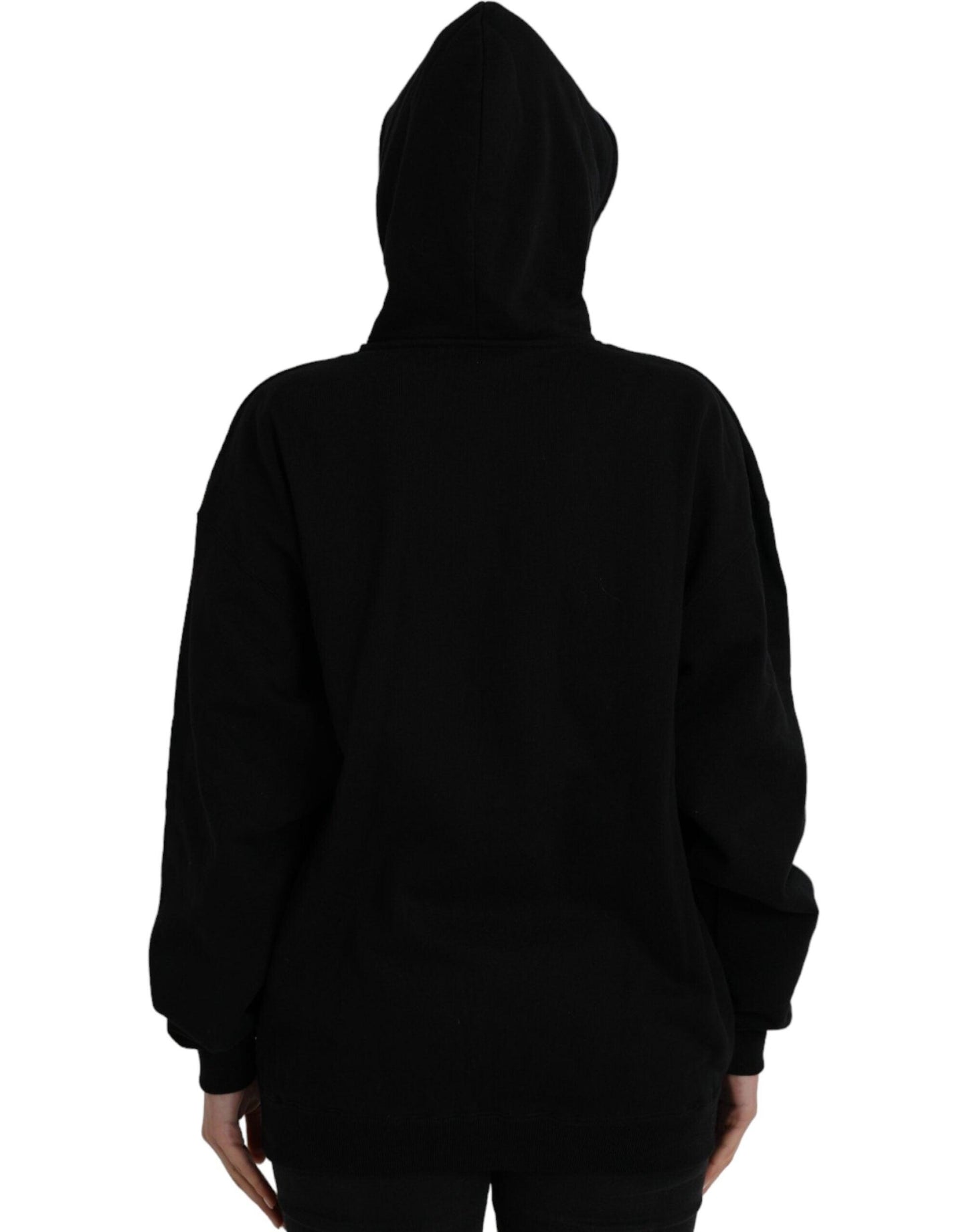 Balenciaga Black Cotton Logo Hooded Pullover Sweatshirt Sweater - Arichezz.store