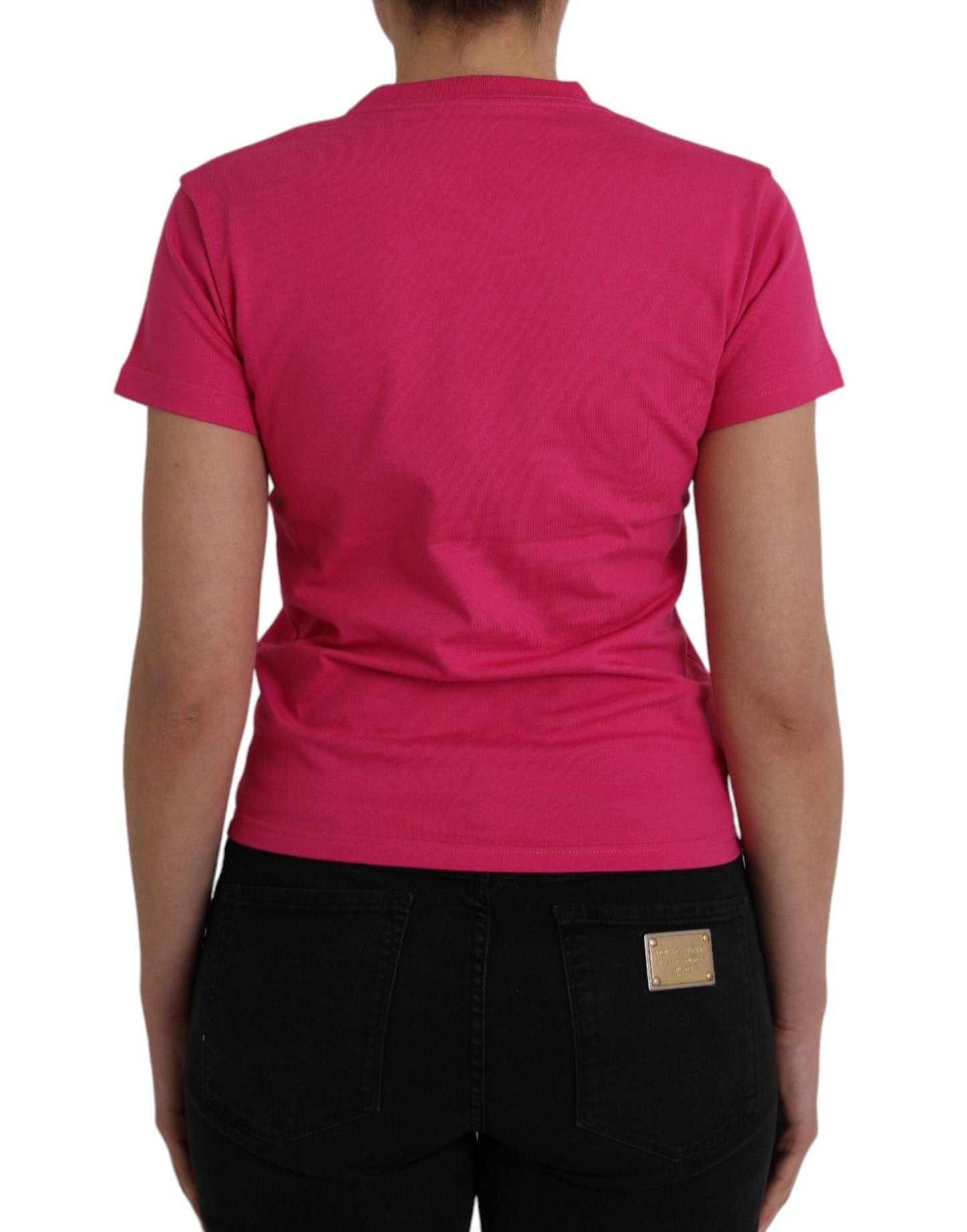 Balenciaga Pink Cotton Crew Neck Short Sleeves Tee T-shirt - Arichezz.store