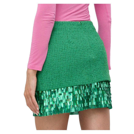 PINKO Green Cotton Skirt - Arichezz.store