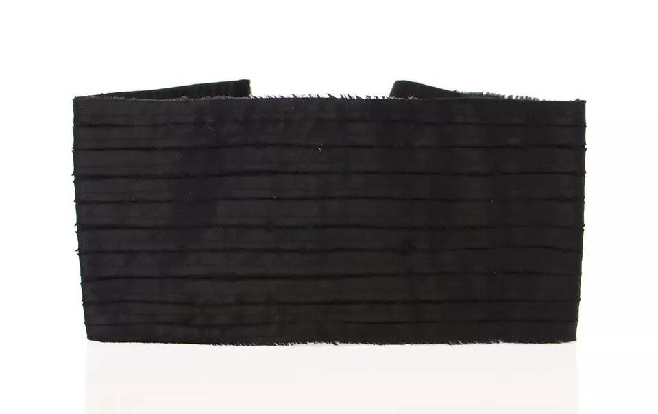 Dolce & Gabbana Black Silk Womens Waist Cummerbund - Arichezz.store