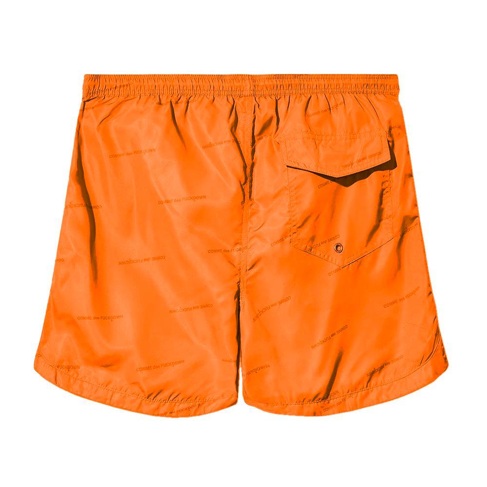 Comme Des Fuckdown Orange Polyester Men's Swim Short