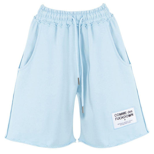 Comme Des Fuckdown Light Blue Cotton Short