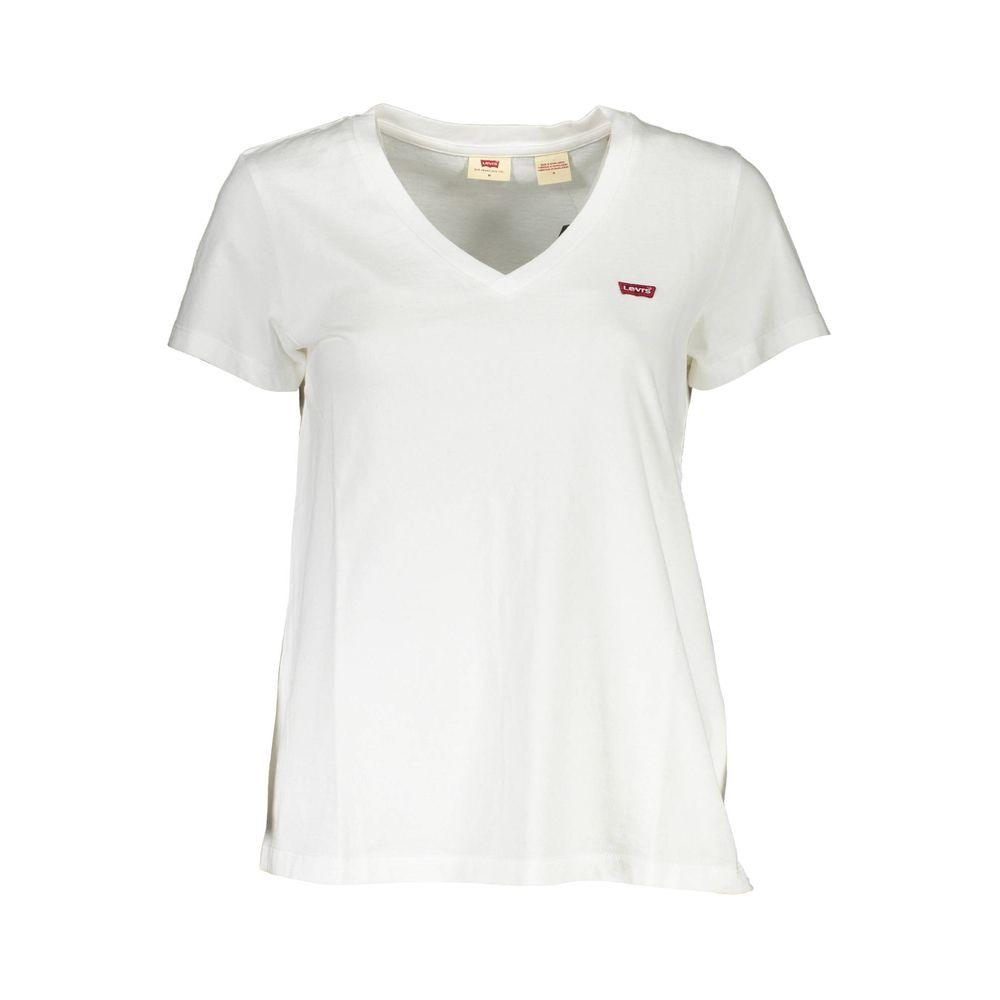 Levi's White Cotton Women T-Shirt - Arichezz.store