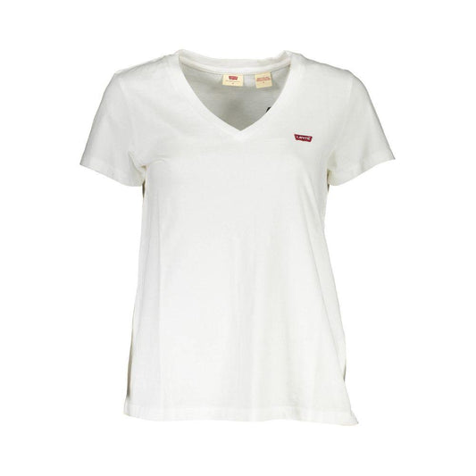 Levi's White Cotton Women T-Shirt - Arichezz.store