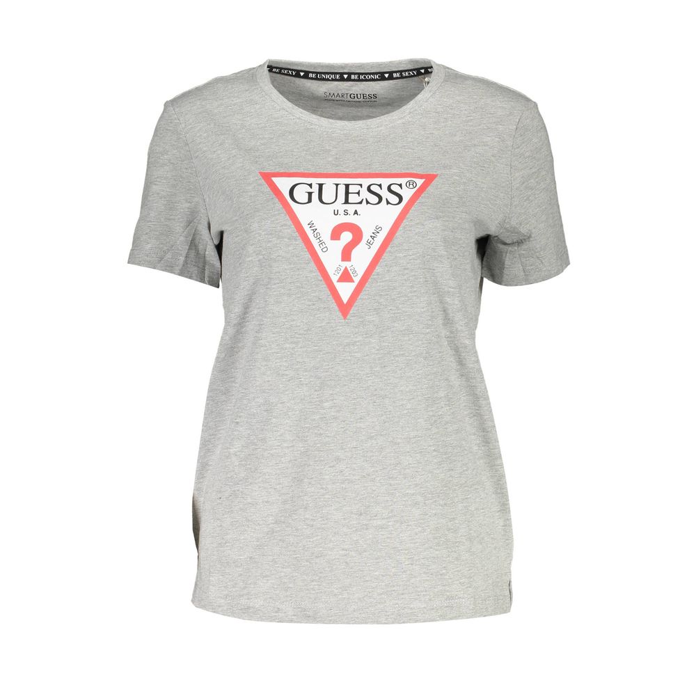 Guess Jeans Gray Cotton Women T-Shirt - Arichezz.store