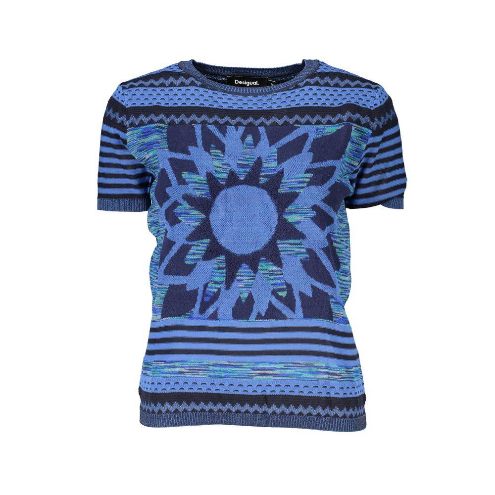 Desigual Chic Contrast Crew Neck Sweater - Arichezz.store