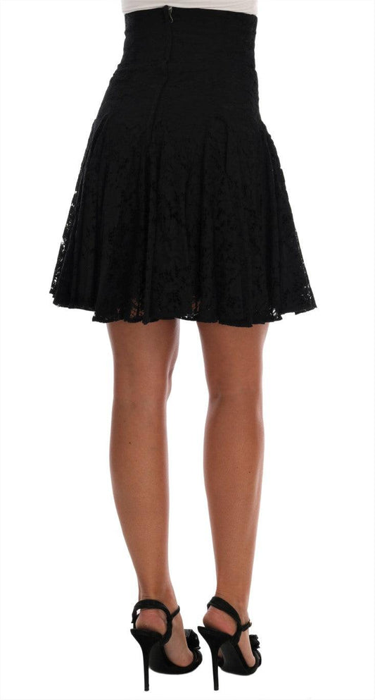 Dolce & Gabbana Elegant Floral Lace A-Line Mini Skirt - Arichezz.store