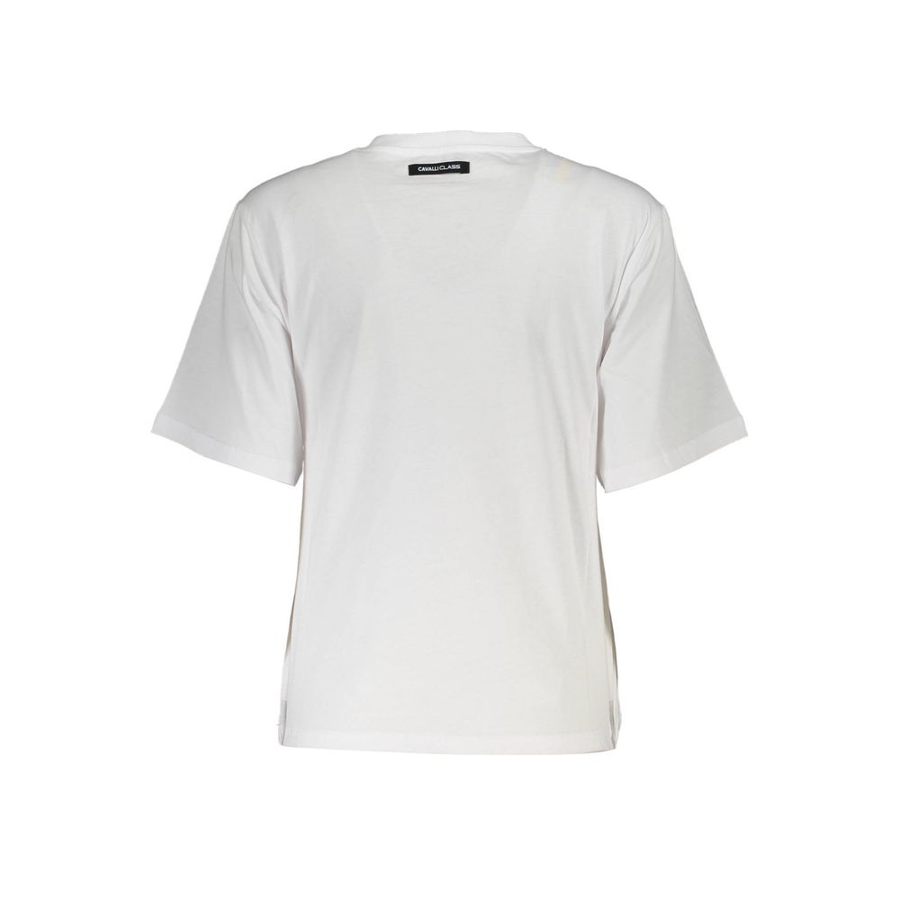 Cavalli Class White Cotton Women T-Shirt - Arichezz.store