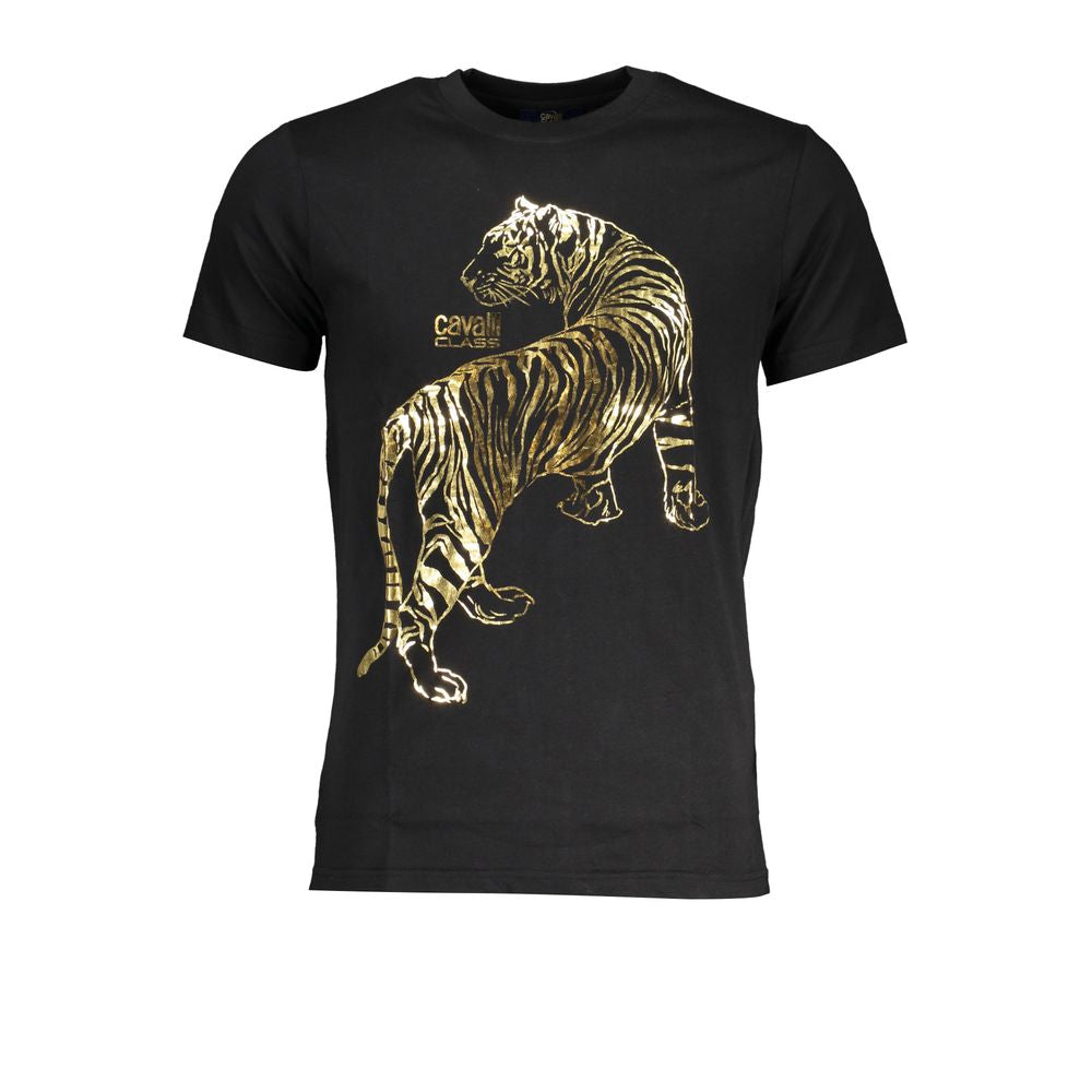 Cavalli Class Black Cotton T-Shirt