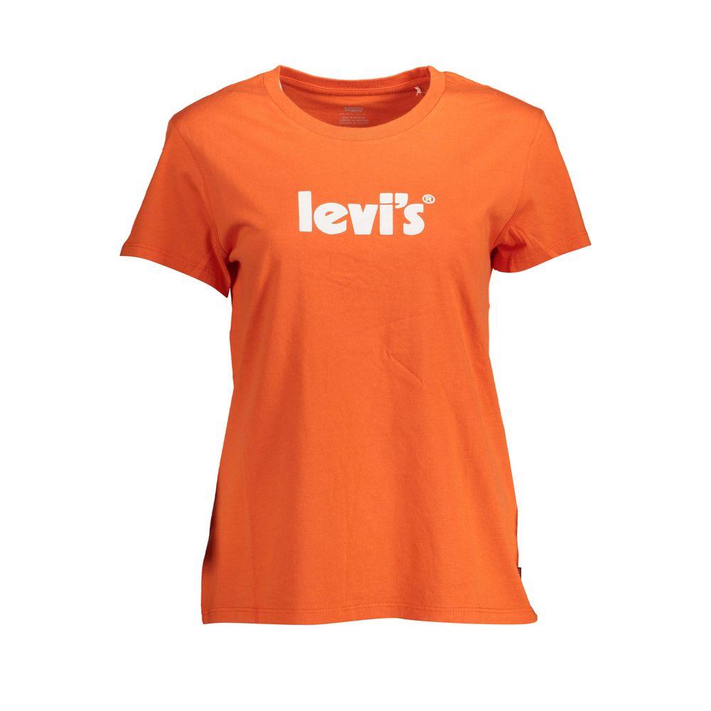 Levi's Orange Cotton Women T-Shirt - Arichezz.store