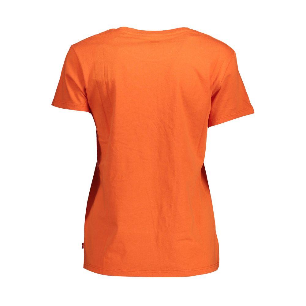 Levi's Orange Cotton Women T-Shirt - Arichezz.store