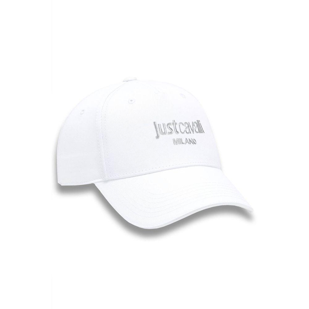 Just Cavalli White Cotton Men Cap - Arichezz.store