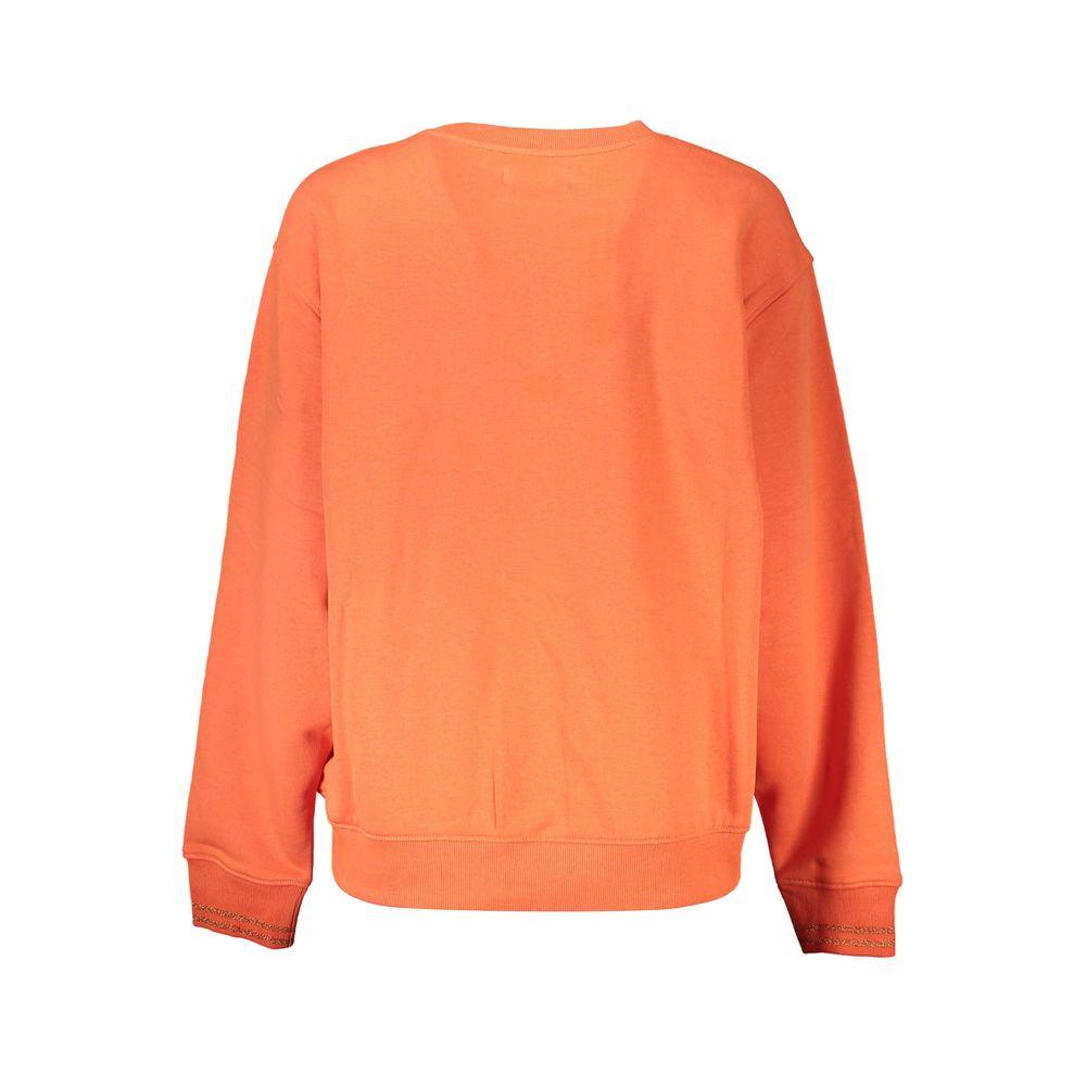 Desigual Orange Cotton Women Sweater - Arichezz.store