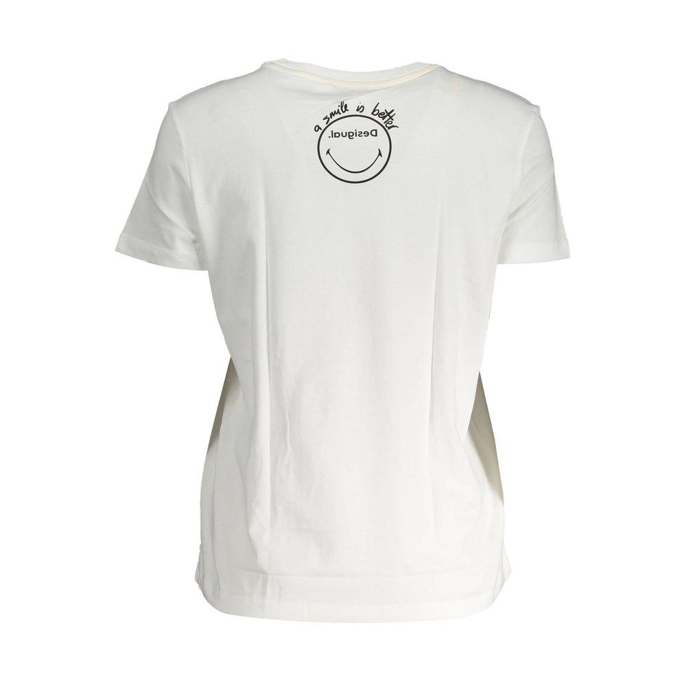 Desigual White Cotton Women Top - Arichezz.store