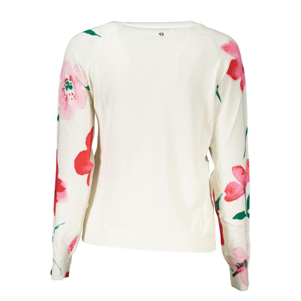 Desigual Elegant Crew Neck Sweater with Contrast Details - Arichezz.store