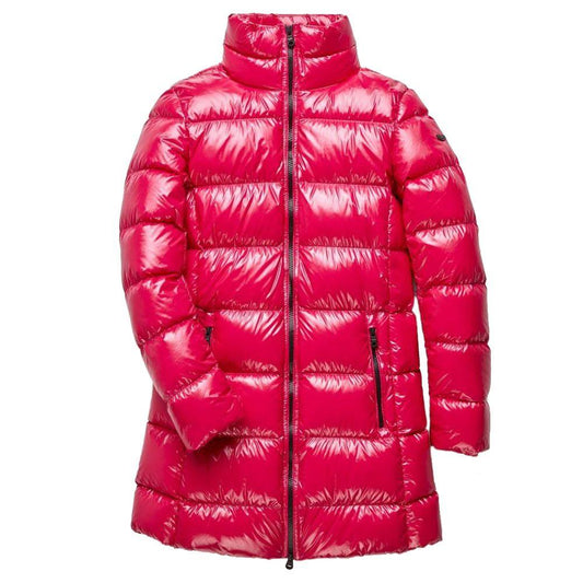 Refrigiwear Fuchsia Shimmer Long Down Jacket - Arichezz.store