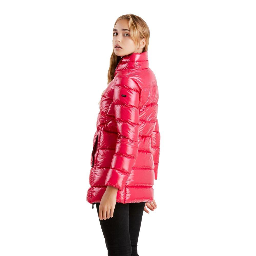 Refrigiwear Fuchsia Shimmer Long Down Jacket - Arichezz.store