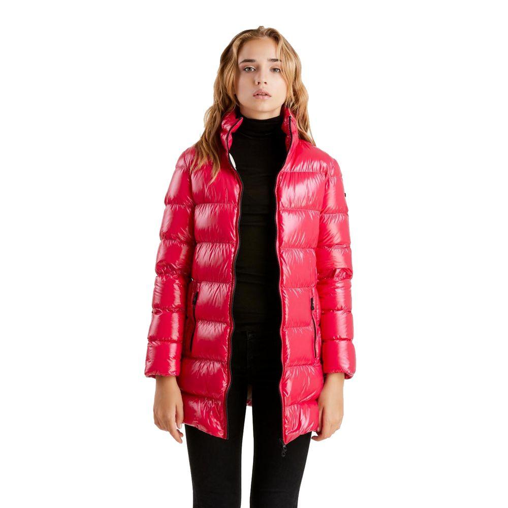 Refrigiwear Fuchsia Shimmer Long Down Jacket - Arichezz.store