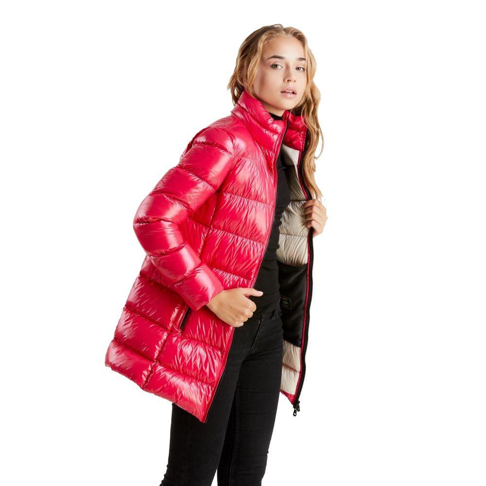 Refrigiwear Fuchsia Shimmer Long Down Jacket - Arichezz.store