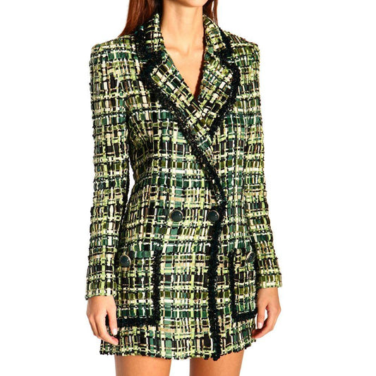 Elisabetta Franchi Forest Green Buttoned Jacket - Arichezz.store