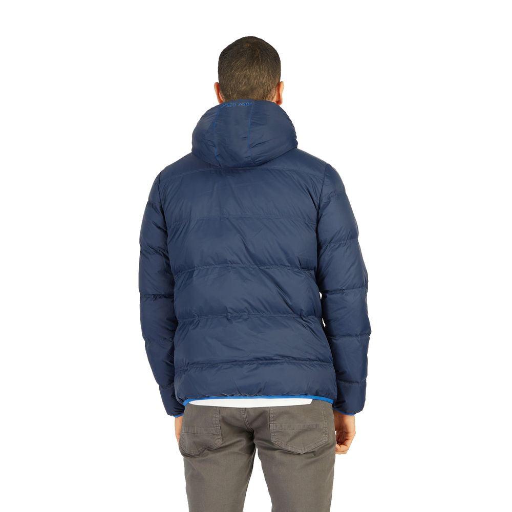 La Martina Blue Nylon Men Jacket - Arichezz.store