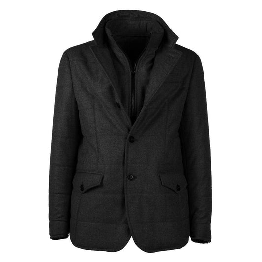 Made in Italy Elegant Wool-Cashmere Men's Coat - Arichezz.store