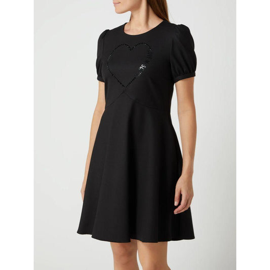 Love Moschino Black Wool Women Dress