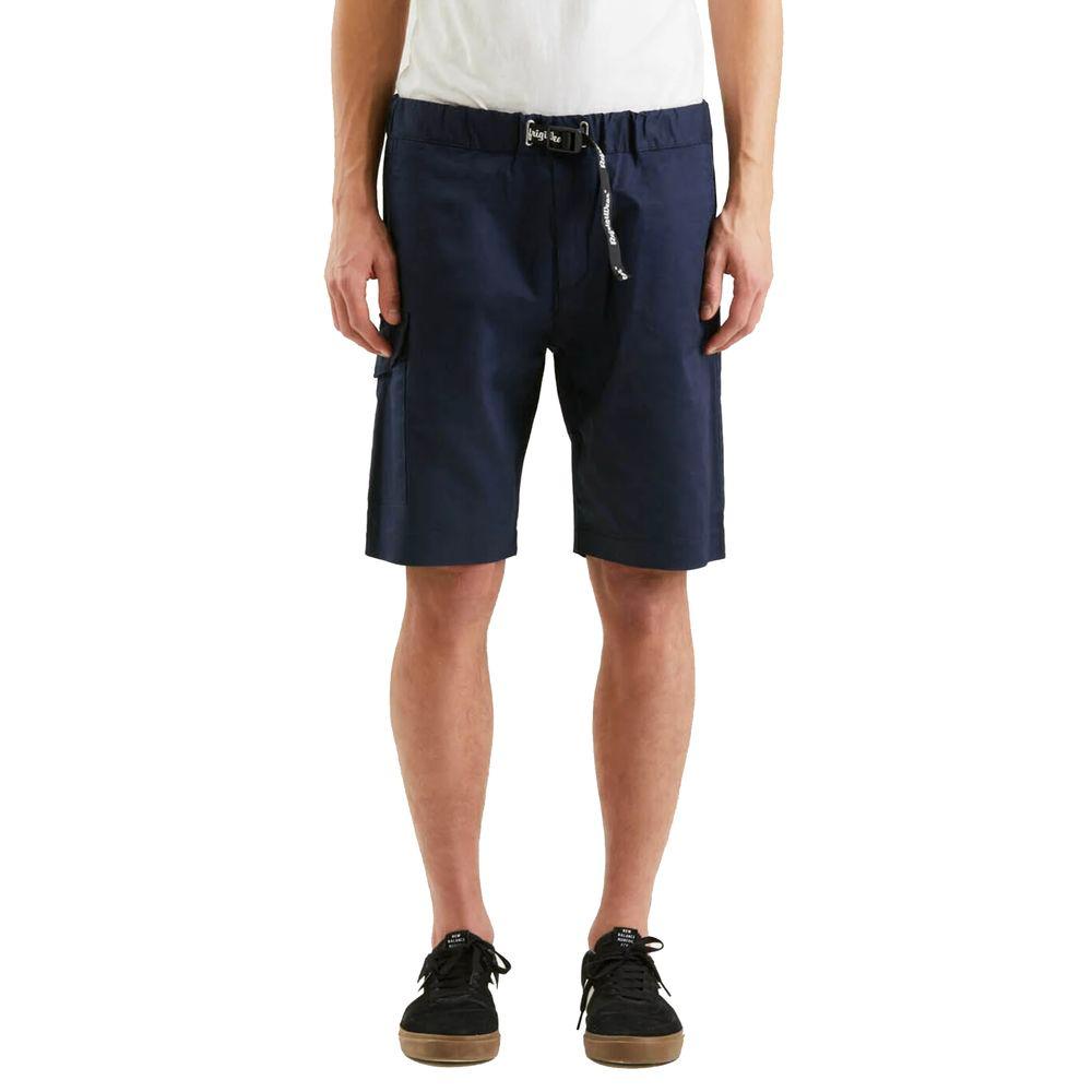 Refrigiwear Elegant Blue Cotton Blend Shorts - Arichezz.store