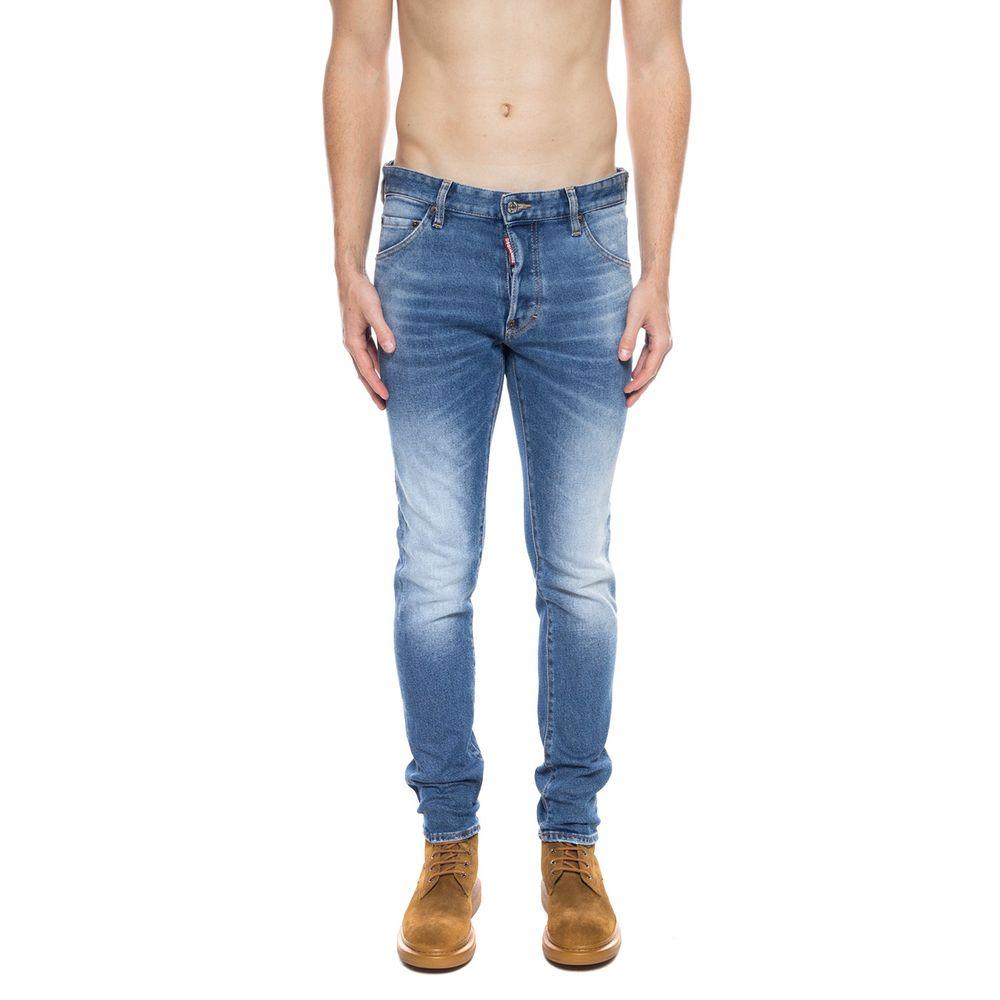 Dsquared² Blue Cotton Men's Distressed Jean - Arichezz.store