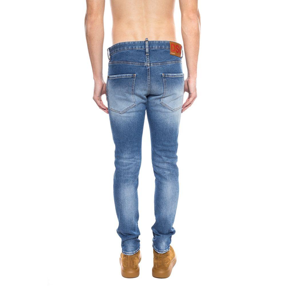 Dsquared² Blue Cotton Men's Distressed Jean - Arichezz.store