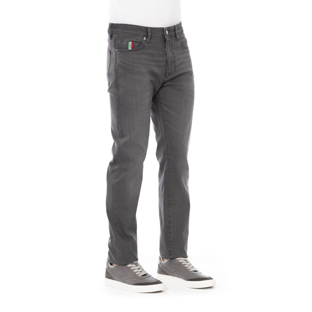 Baldinini Trend Gray Cotton Men Jeans - Arichezz.store