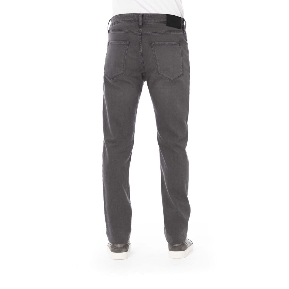 Baldinini Trend Gray Cotton Men Jeans - Arichezz.store