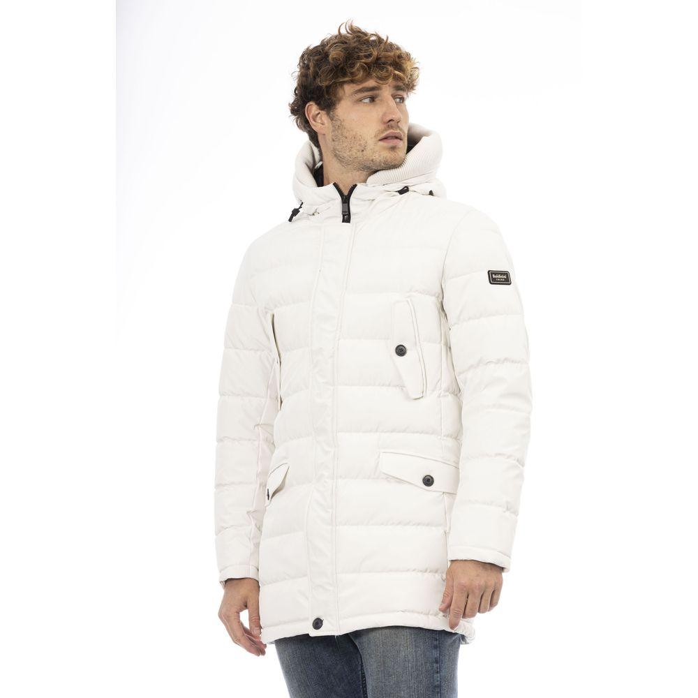 Baldinini Trend White Polyester Men's Jacket - Arichezz.store