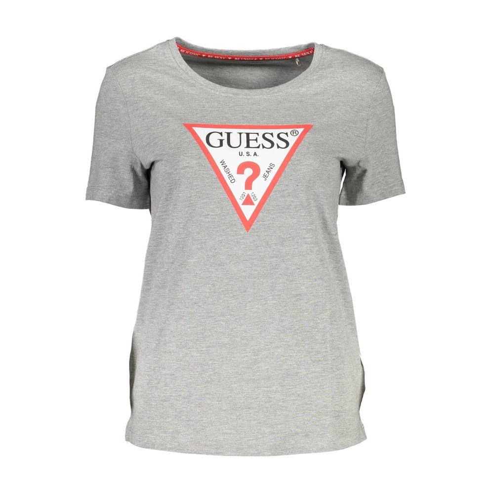 Guess Jeans Gray Cotton Women T-Shirt - Arichezz.store