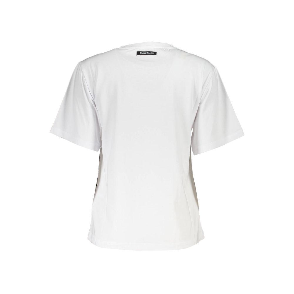 Cavalli Class White Cotton Women T-Shirt - Arichezz.store