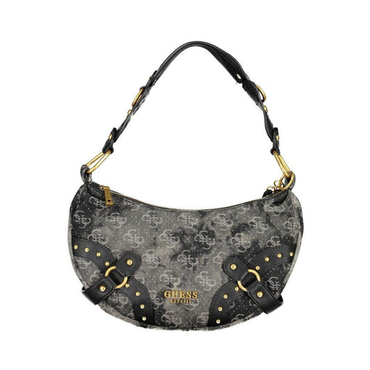 Guess Jeans Grey and Black Polyester Handbag - Arichezz.store